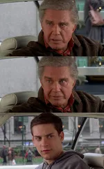 cliff robertson memes, memes, plain memes, cliff robertson plain meme, english memes - With great power, comes great responsibilty